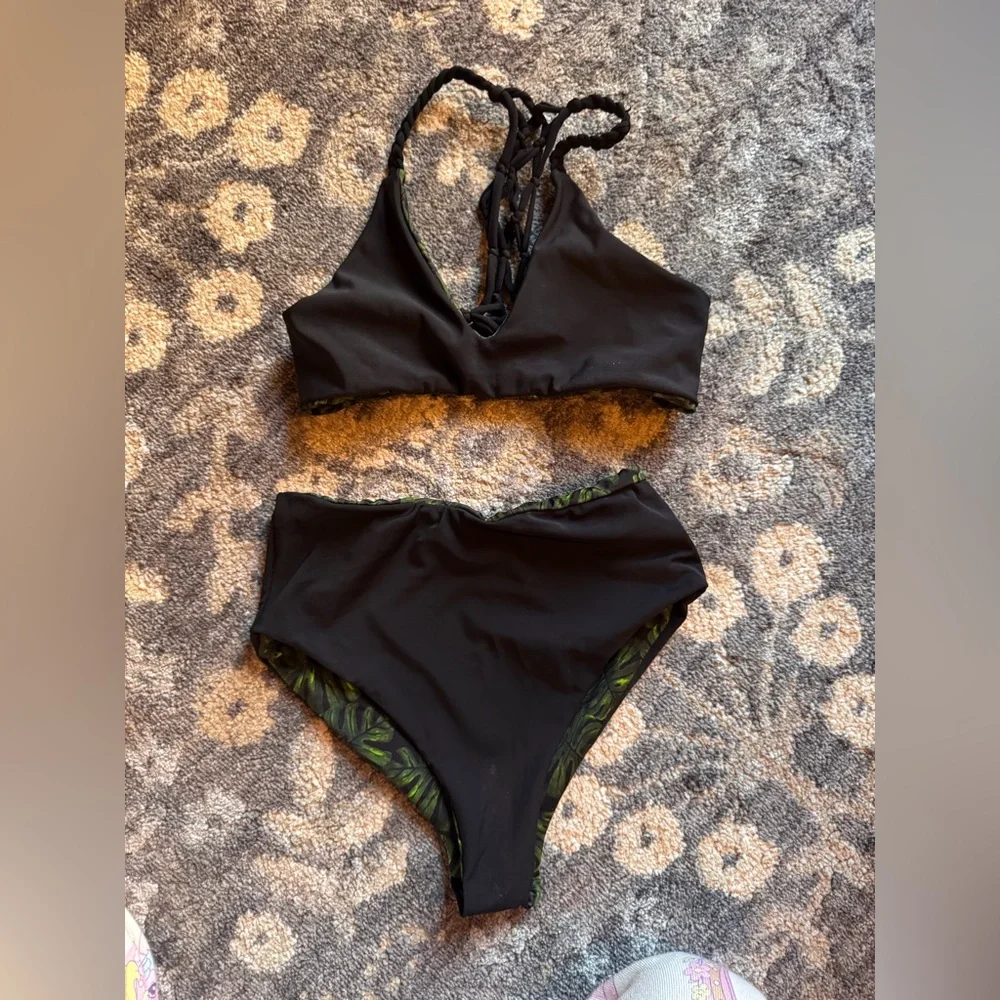 Pelican House Boutique Bikinis Leaf Print Bikini Set | Santa Cruz, California